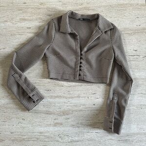 Zara cropped blouse